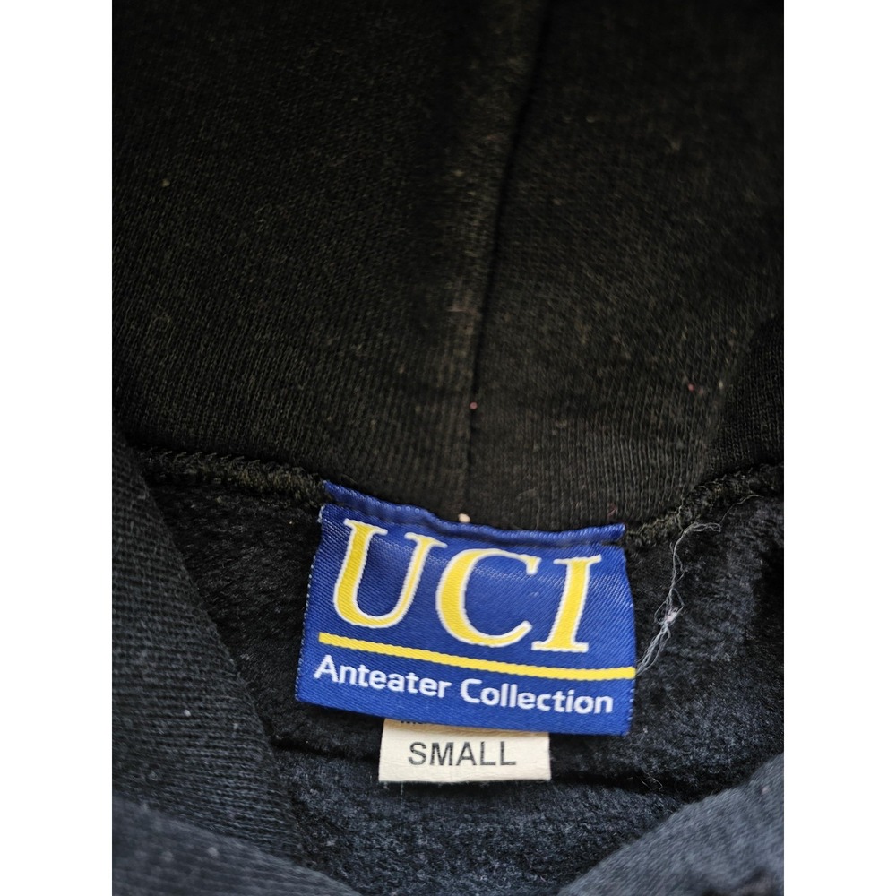 UCI Hoodie Mens Small Black Anteater Collection Pullover Vintage Style Made USA - Picture 5 of 6